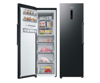 Zamrażarka szufladowa Zamrażarka Samsung RZ32C7CBEB1 EF Twin No Frost 186cm 36dB Grafitowa Stal Kostkarka SLIM AI 323L